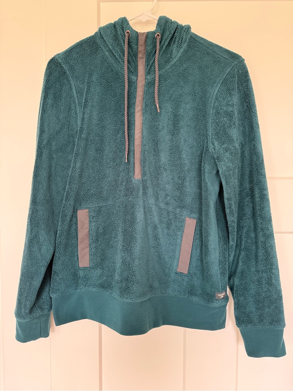 Toad&Co Teal Plush Half-Zip Hoodie